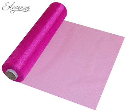 Eleganza Soft Sheer Organza 29cm x 25m Fuchsia - Organza / Fabric